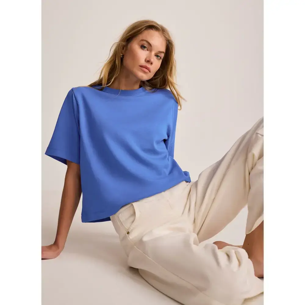 Mint Velvet Blue Ultimate Cotton Boxy T-Shirt